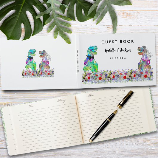 Dinosaur Themed Wedding Gästebuch