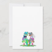 Dinosaur Themed Wedding QR Code Einladung (Rückseite)