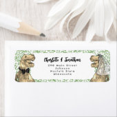 Dinosaur Themed Wedding Rücksendeadresse (Insitu)