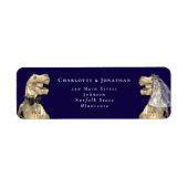 Dinosaur Themed Wedding Rücksendeadresse (Vorne)