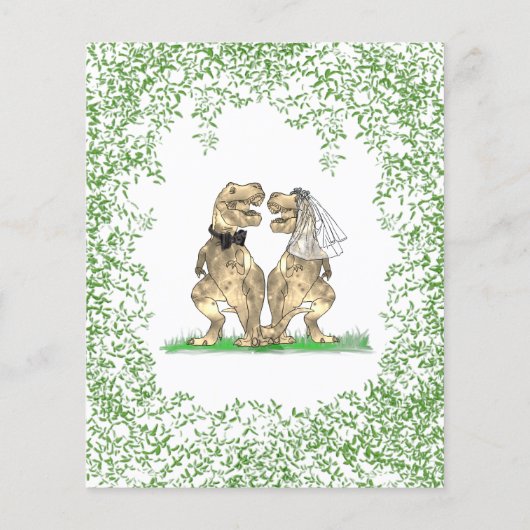 Dinosaur Themed Wedding Save the Date (Rückseite)