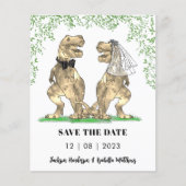Dinosaur Themed Wedding Save the Date (Vorderseite)