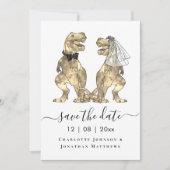 Dinosaur Themed Wedding Save The Date (Vorderseite)