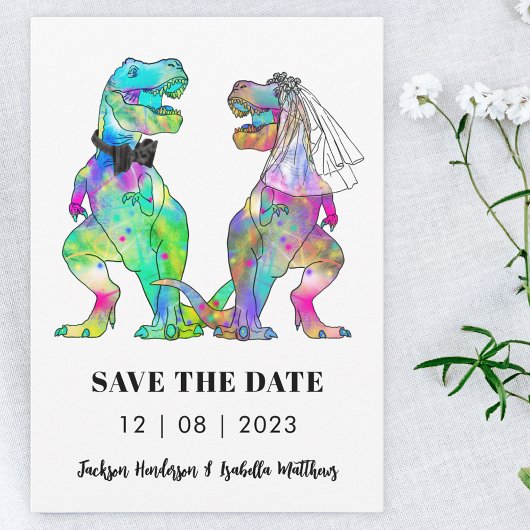 Dinosaur Themed Wedding Save The Date