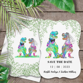 Dinosaur Themed Wedding Save The Date