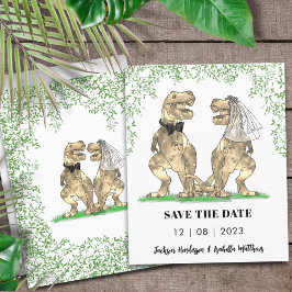 Dinosaur Themed Wedding Save the Date