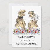 Dinosaur Themed Wedding Save The Date (Vorderseite)