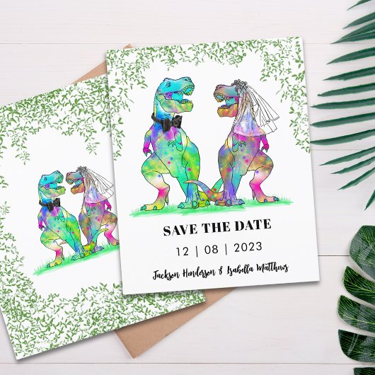 Dinosaur Themed Wedding Save the Date Budget