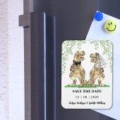Dinosaur Themed Wedding speichern das Datum Magnet