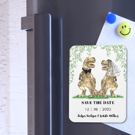 Dinosaur Themed Wedding speichern das Datum Magnet