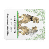 Dinosaur Themed Wedding speichern das Datum Magnet (Horizontal)
