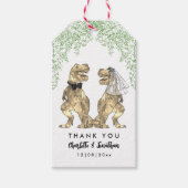 Dinosaur Themed Wedding Vielen Dank Geschenkanhänger (Vorderseite)