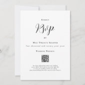 Dinosaur-Themen-Hochzeit QR-Code-Einladung Einladung (Rückseite)