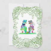 Dinosaur-Themen-Hochzeit Save The Date (Rückseite)