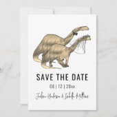 Dinosaur-Themen-Hochzeit Save The Date (Vorderseite)