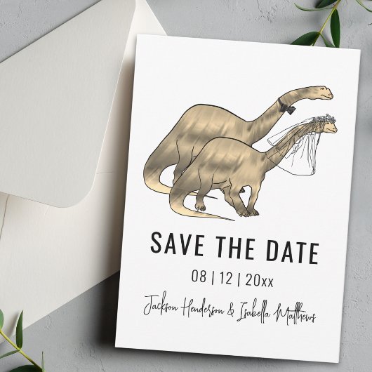 Dinosaur-Themen-Hochzeit Save The Date