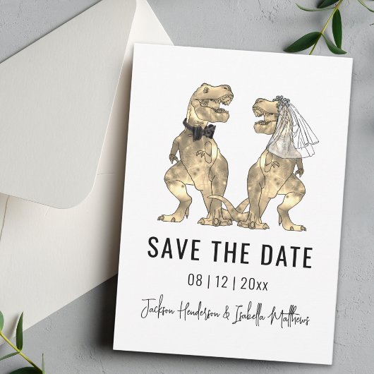 Dinosaur-Themen-Hochzeit Save The Date