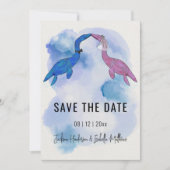 Dinosaur-Themen-Hochzeit Save The Date (Vorderseite)