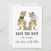 Dinosaur-Themen-Hochzeit Save The Date (Vorderseite)