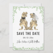 Dinosaur-Themen-Hochzeitsfoto Save The Date (Vorderseite)