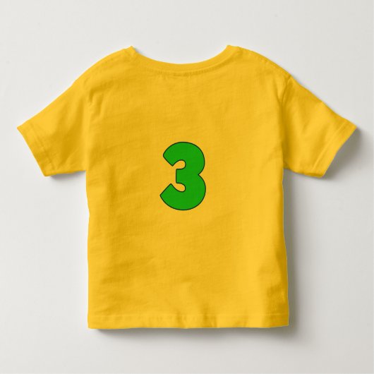 Dinosaur Third Birthday Boy Shirt (Rückseite)