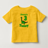 Dinosaur Third Birthday Boy Shirt (Vorderseite)