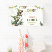 Dinosaur Three Rex 3rd Birthday Party Banner (Insitu)