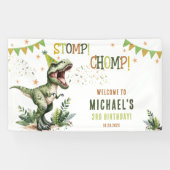 Dinosaur Three Rex 3rd Birthday Party Banner (Horizontal)