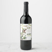 Dinosaur Three Rex 3rd Birthday Party Weinetikett (Vorderseite)