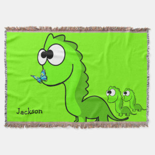 Dinosaur Throw Blanket Decke