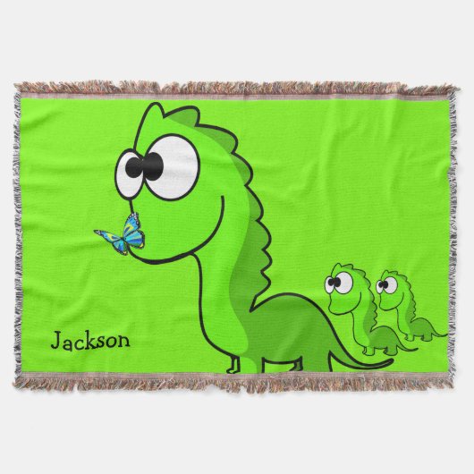 Dinosaur Throw Blanket Decke (Vorderseite)