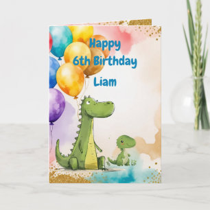 Dinosaur-Tiere Lustiger Geburtstag mit individuell Karte
