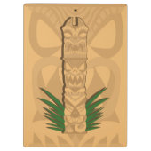 Dinosaur Tiki Totem Klemmbrett (Rückseite)