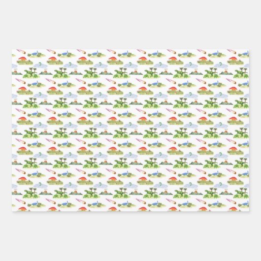 Dinosaur Toile Geschenkpapier Set (Vorderseite 3)