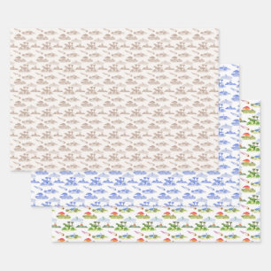 Dinosaur Toile Geschenkpapier Set