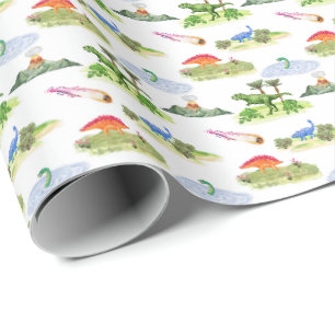 Dinosaur Toile (Originalfarben) Geschenkpapier