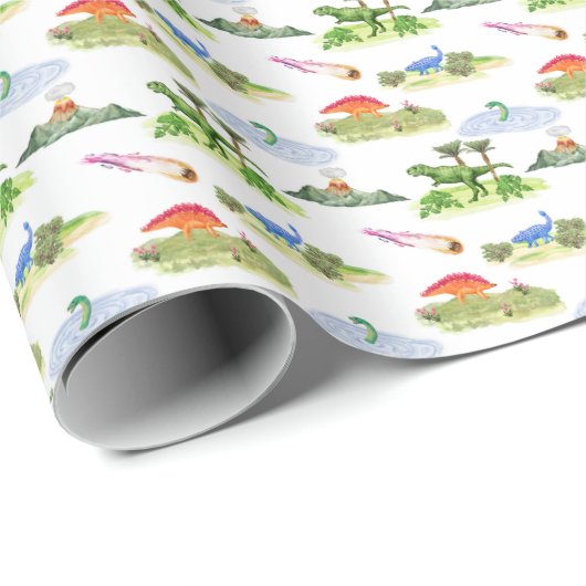 Dinosaur Toile (Originalfarben) Geschenkpapier (Rolleneckpunkt)