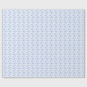 Dinosaur Toile (Periwinkle Blue)  Geschenkpapier (Flach)