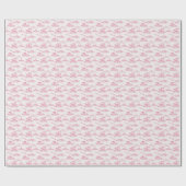 Dinosaur Toile (Pink) Wrapping Paper Geschenkpapier (Flach)