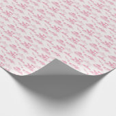Dinosaur Toile (Pink) Wrapping Paper Geschenkpapier (Ecke)