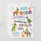 Dinosaur Toy Geburtstagsparty Einladung (Vorderseite)