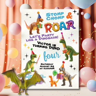 Dinosaur Toy Geburtstagsparty Einladung