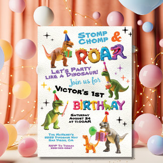 Dinosaur Toy Geburtstagsparty Einladung