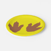 Dinosaur Tracks Pappteller (Schrägansicht)