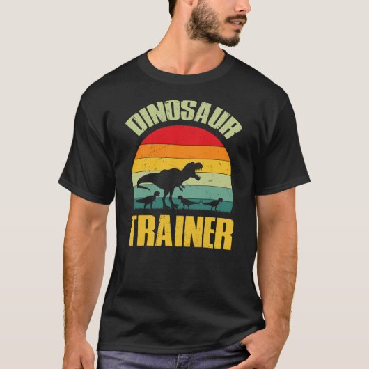 Dinosaur Trainer Halloween Costume Retro Sunset Di T-Shirt (Vorderseite)