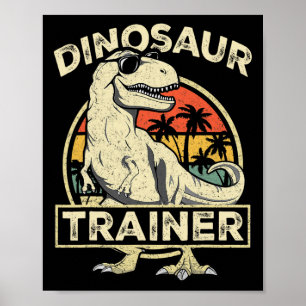 Dinosaur-Trainer-Halloween-Kostüm Retro-Dino-Umris Poster