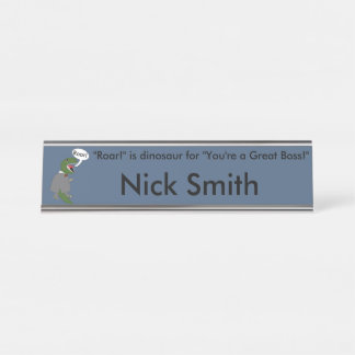 Dinosaur TRex Boss Day Personalize Schreibtischnamensplakette