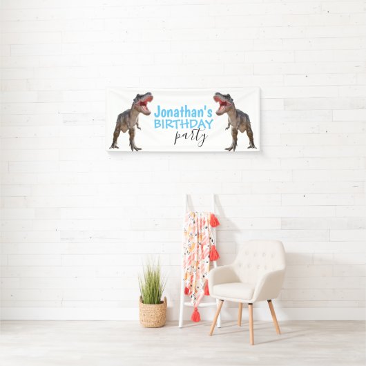 Dinosaur Trex Boy Blue Banner (Insitu)
