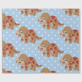 Dinosaur Triceratops Boy Geschenkpapier (Flach)