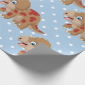 Dinosaur Triceratops Boy Geschenkpapier (Ecke)